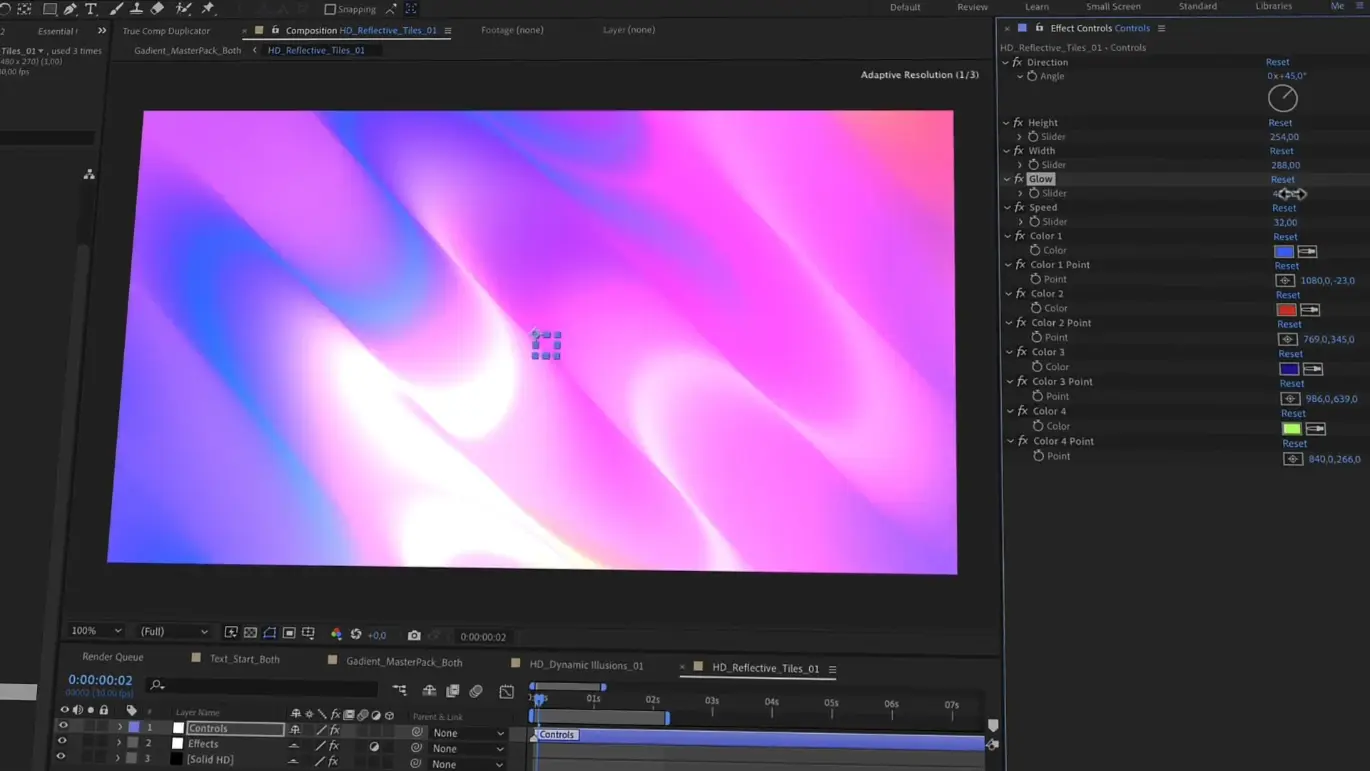 100款渐变背景AE/PR动态素材包 Gradient Master Pack