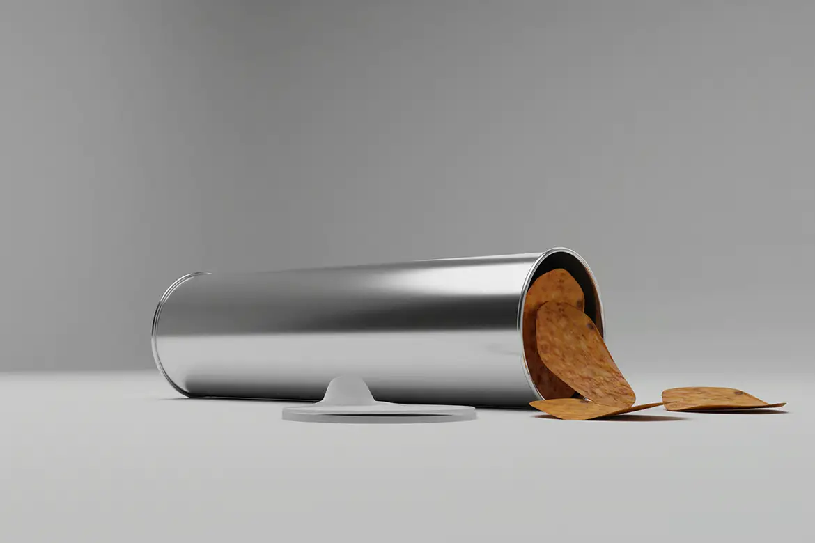 薯片包装PSD样机模板 Chips Packaging Mockup