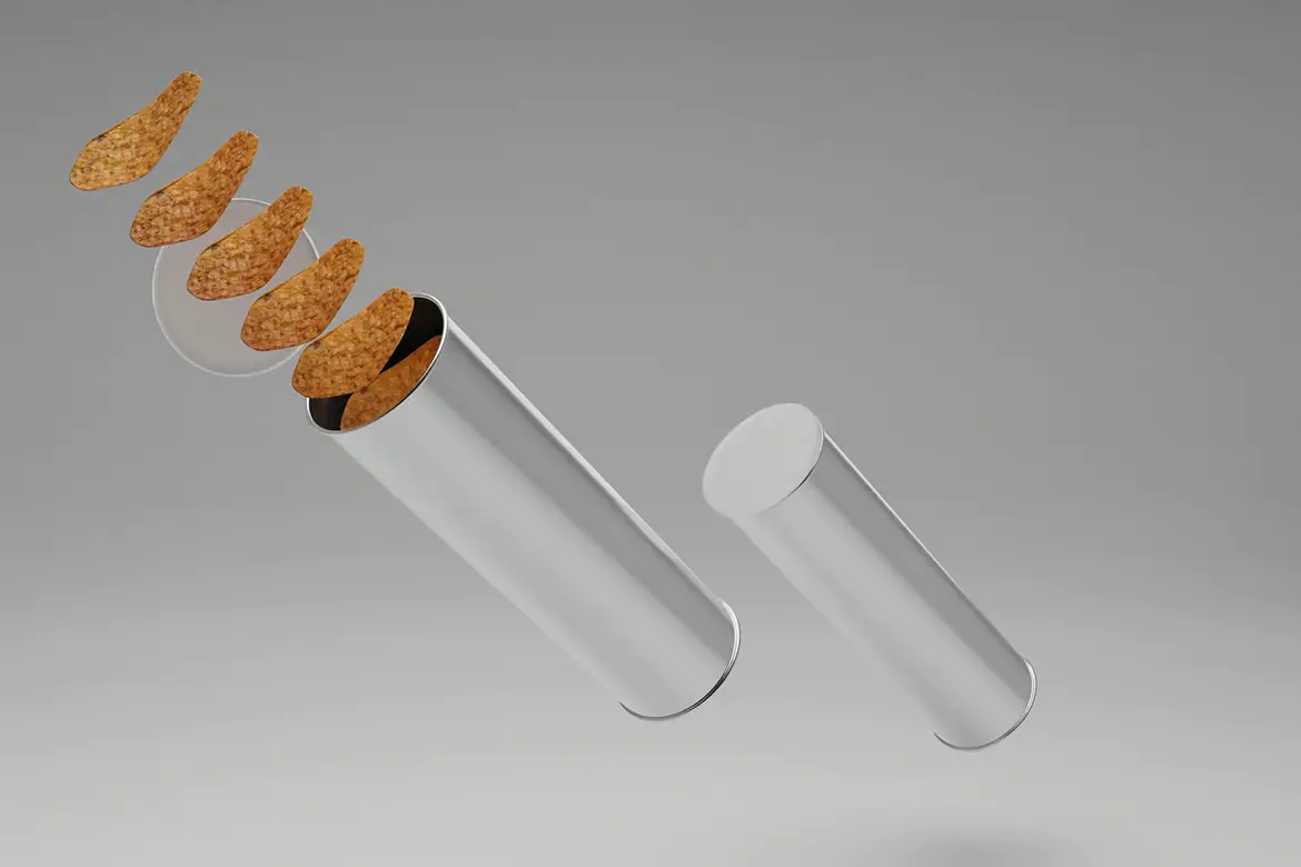 薯片包装PSD样机模板 Chips Packaging Mockup