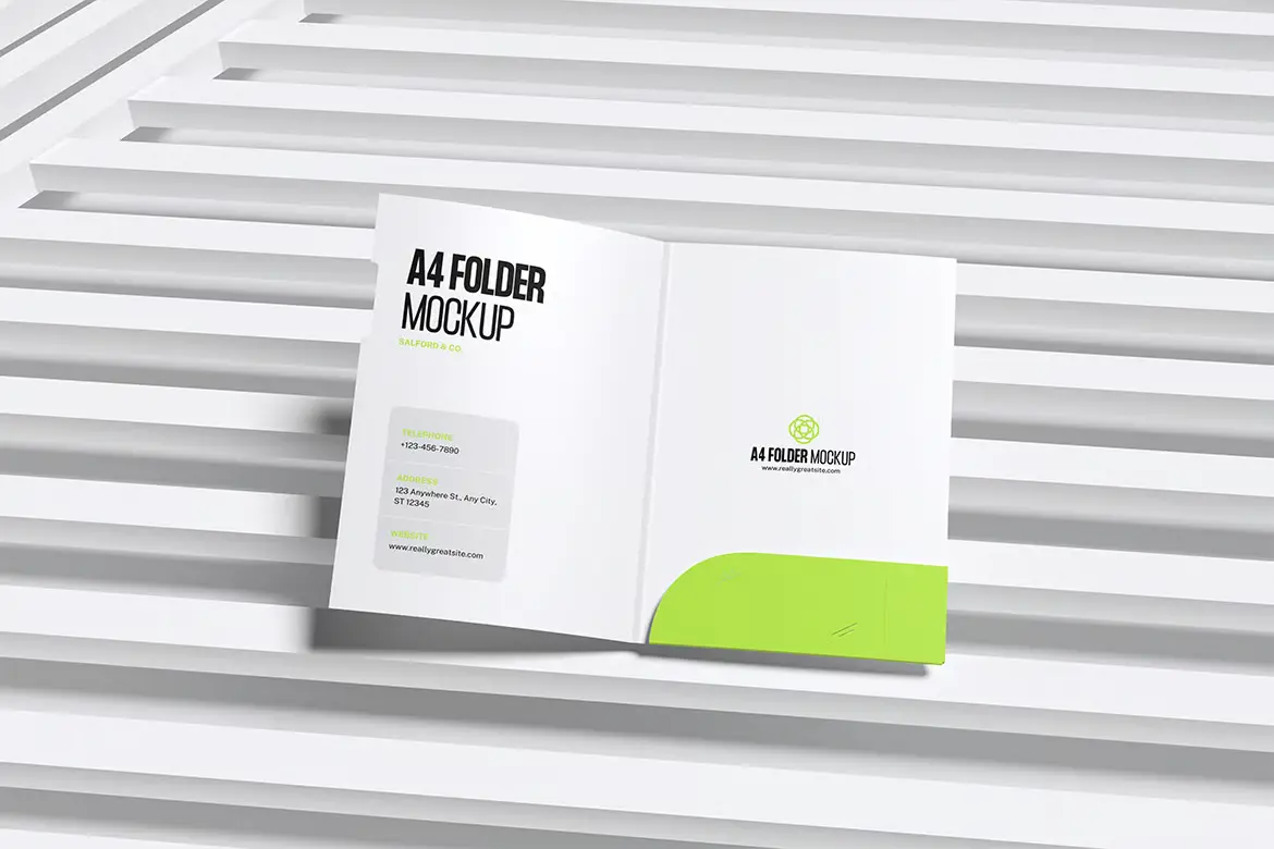 4款文件夹PSD样机模板 Folder Mockup
