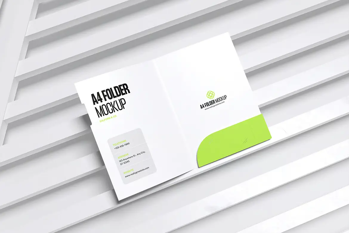 4款文件夹PSD样机模板 Folder Mockup