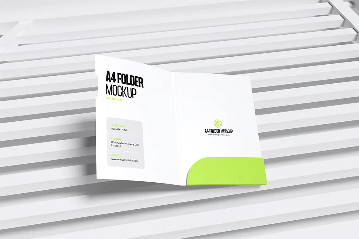 4款文件夹PSD样机模板 Folder Mockup