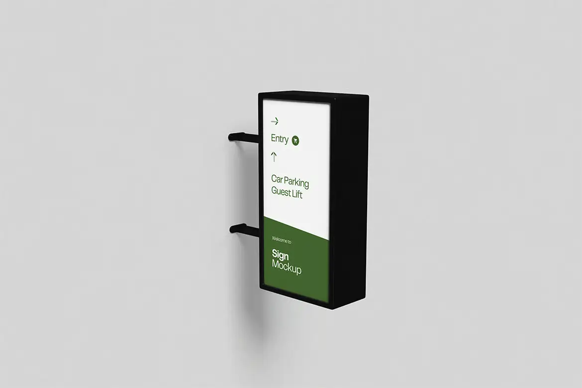 高品质招牌PSD样机模板 High Quality Signboard Mockup