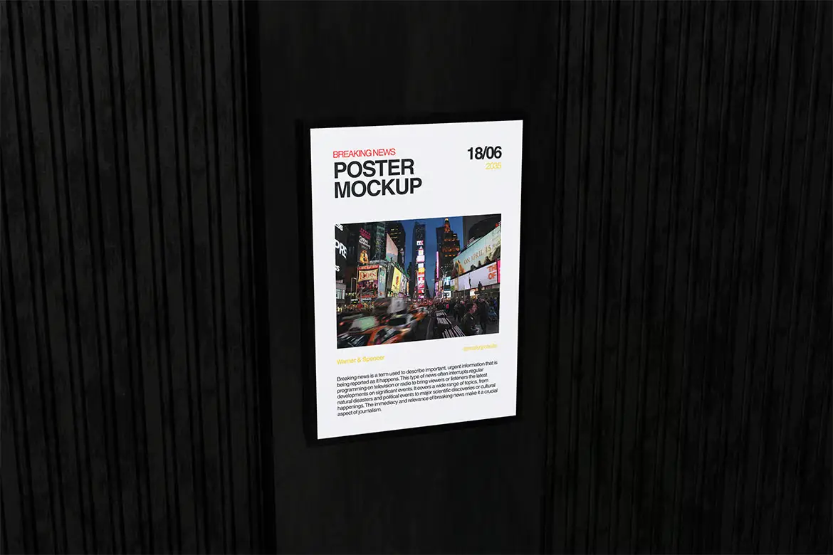 高品质海报PSD样机模板 High Quality Poster Mockup