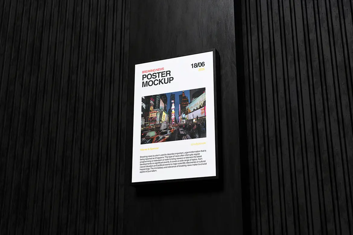 高品质海报PSD样机模板 High Quality Poster Mockup