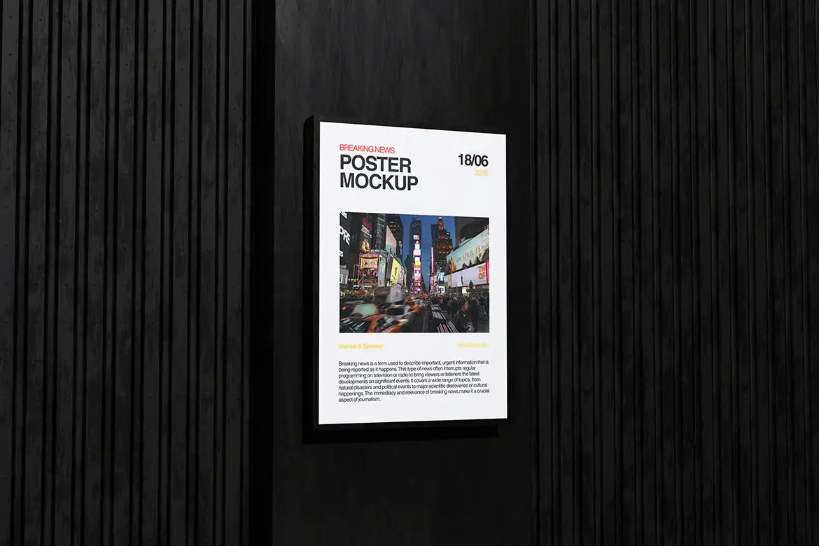 高品质海报PSD样机模板 High Quality Poster Mockup