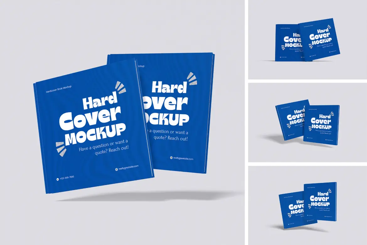 高品质精装书PSD样机模板 High Quality Hardcover Book Mockup