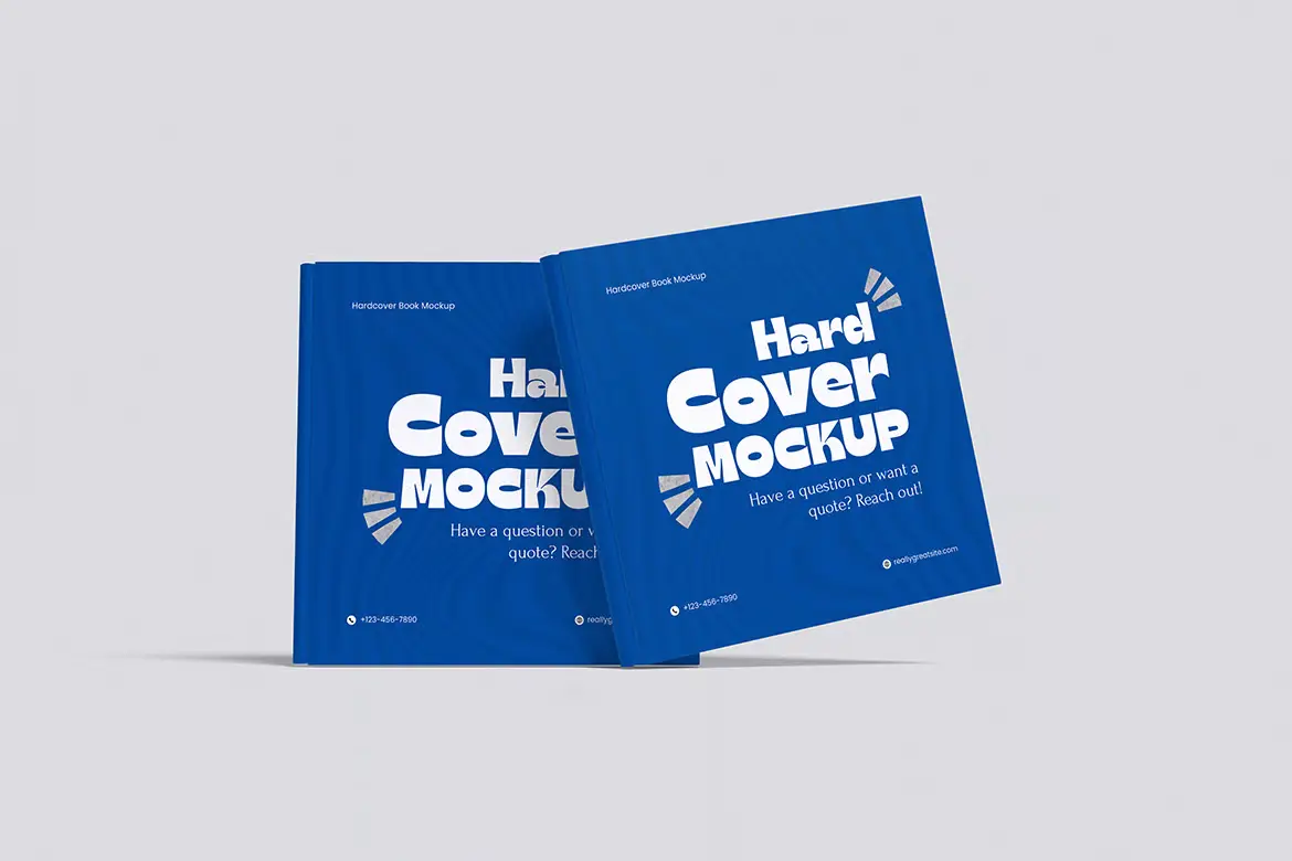高品质精装书PSD样机模板 High Quality Hardcover Book Mockup