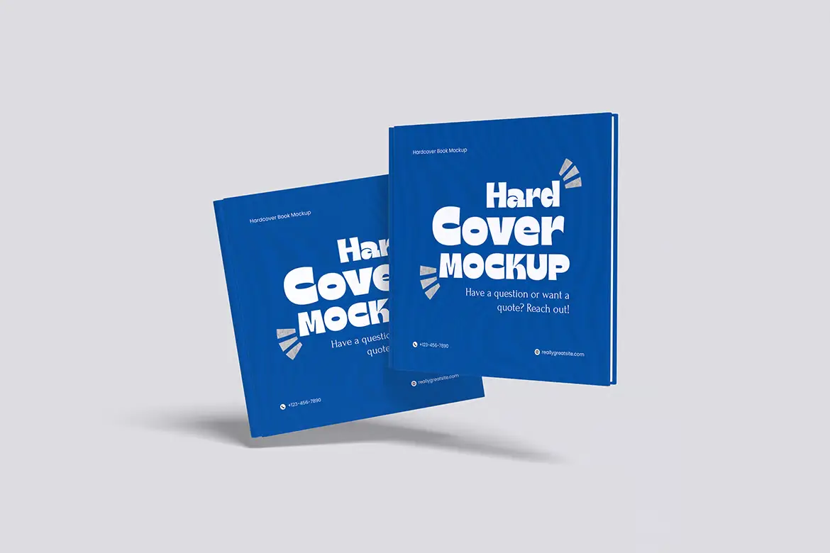 高品质精装书PSD样机模板 High Quality Hardcover Book Mockup