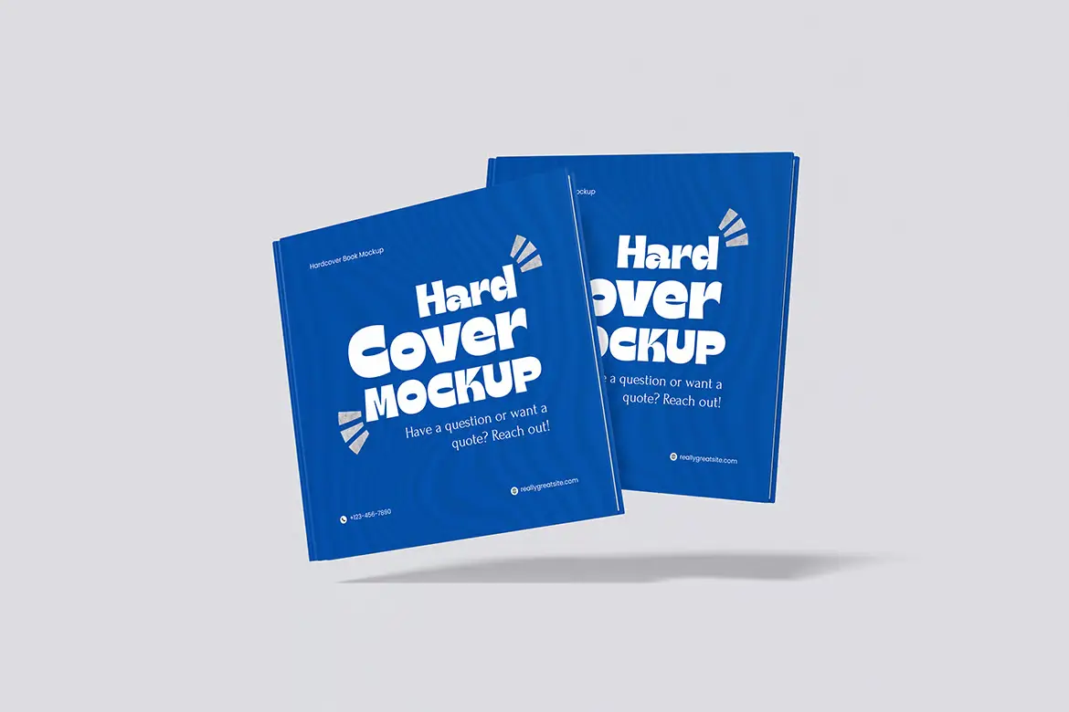 高品质精装书PSD样机模板 High Quality Hardcover Book Mockup