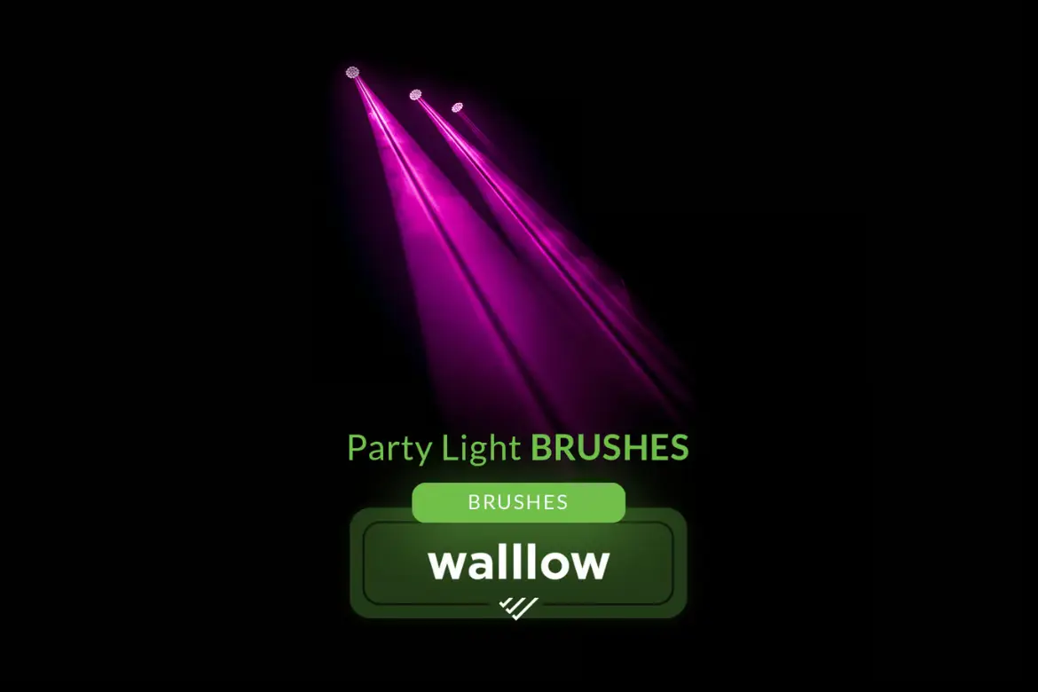 15款舞台派对灯光PS笔刷 Party light effects photoshop digital brushes
