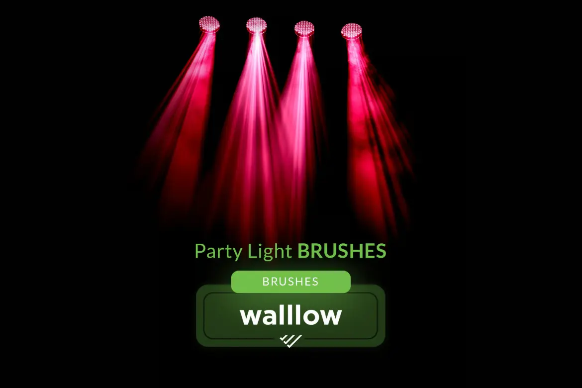 15款舞台派对灯光PS笔刷 Party light effects photoshop digital brushes