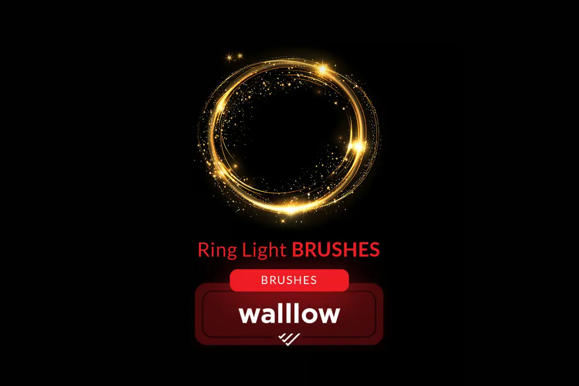 15款环形光晕PS笔刷套装 Ring light photoshop brushes