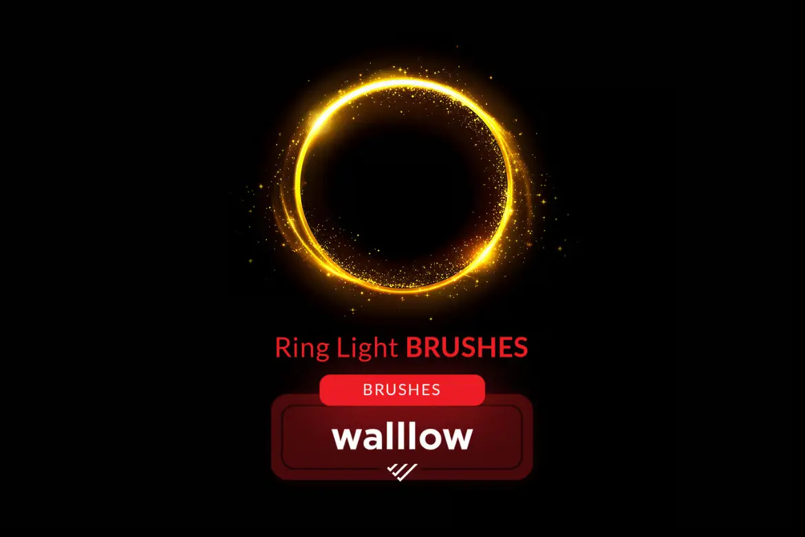 15款环形光晕PS笔刷套装 Ring light photoshop brushes
