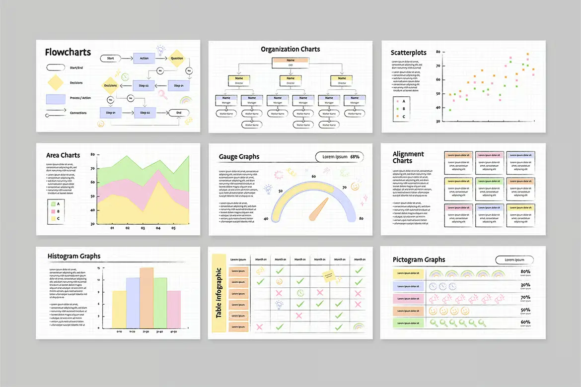 可爱学校主题信息图模板套装 Cute School Infographic Templates Set 可爱学校主题信息图模板套装 Cute School Infographic Templates Set