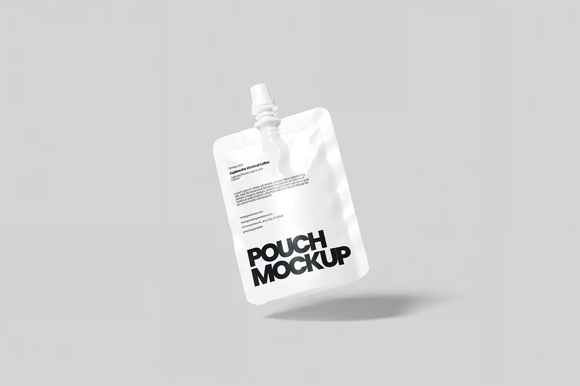 高品质包装袋PSD展示样机 High Quality Pouch Mockup