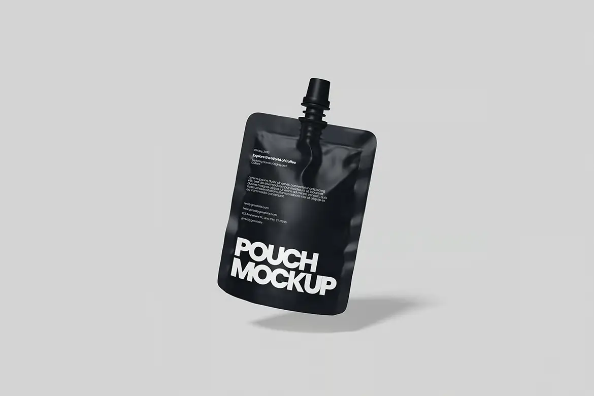 高品质包装袋PSD展示样机 High Quality Pouch Mockup