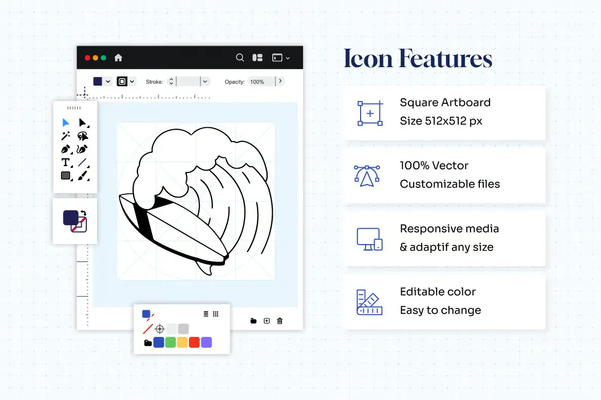 30个场景矢量图标素材包 Sport & Games