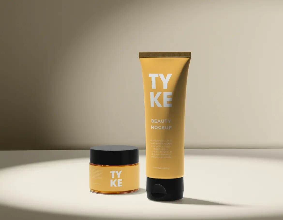 化妆品套装PSD样机模版 Cosmetic Set Mockup