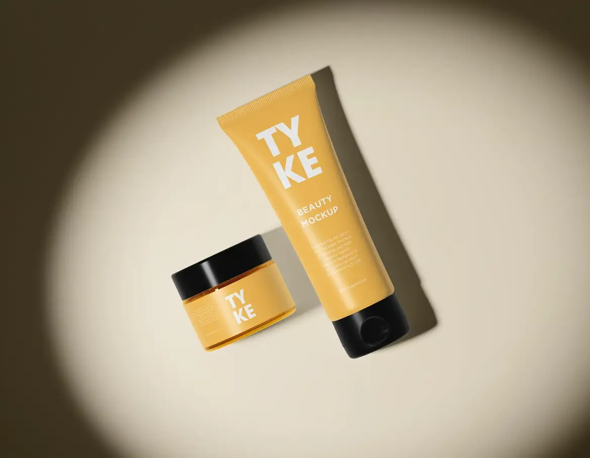 化妆品套装PSD样机模版 Cosmetic Set Mockup