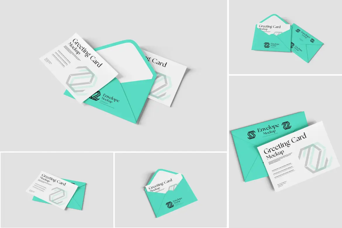 贺卡展示PSD样机模版 Greeting Card Mockup