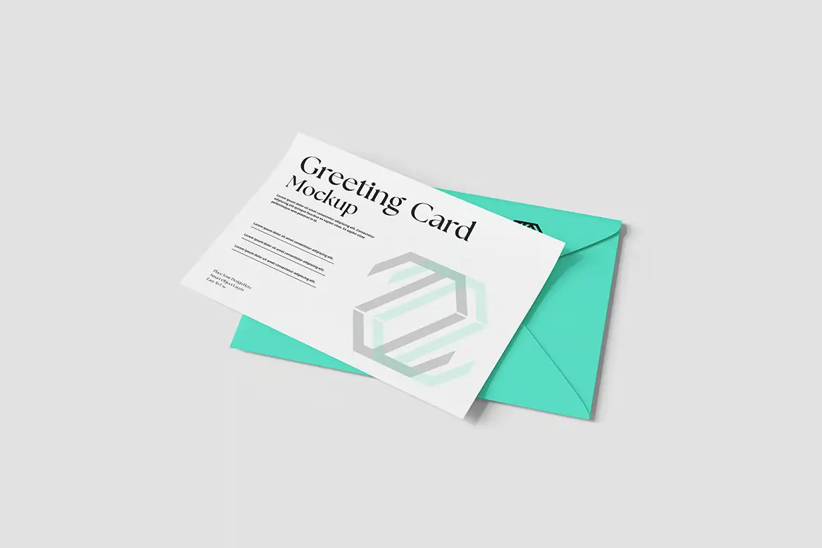 贺卡展示PSD样机模版 Greeting Card Mockup