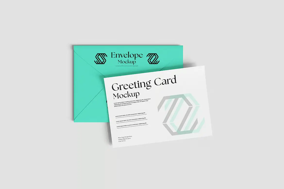 贺卡展示PSD样机模版 Greeting Card Mockup