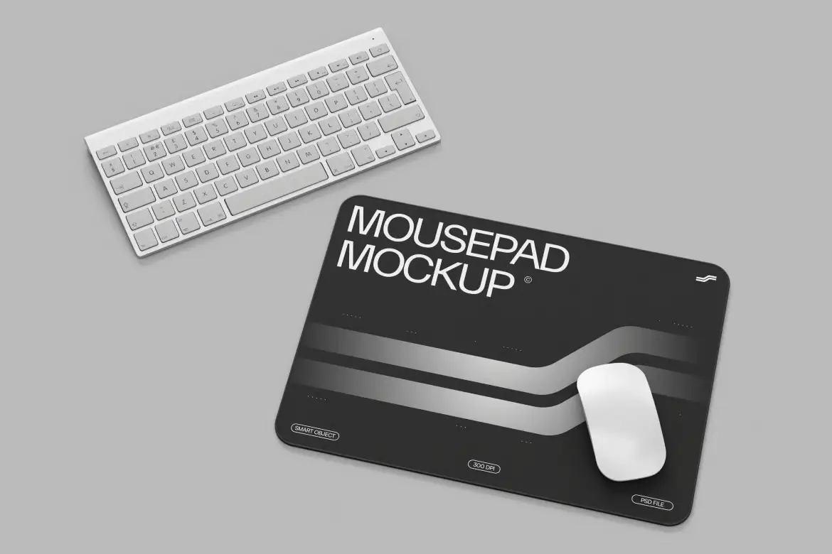 鼠标垫展示PSD样机模版 Mousepad Mockup