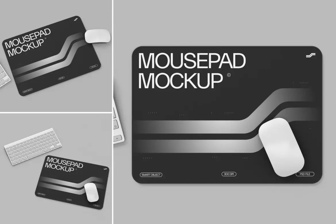 鼠标垫展示PSD样机模版 Mousepad Mockup