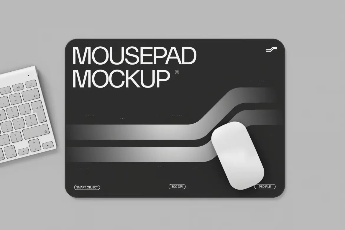 鼠标垫展示PSD样机模版 Mousepad Mockup