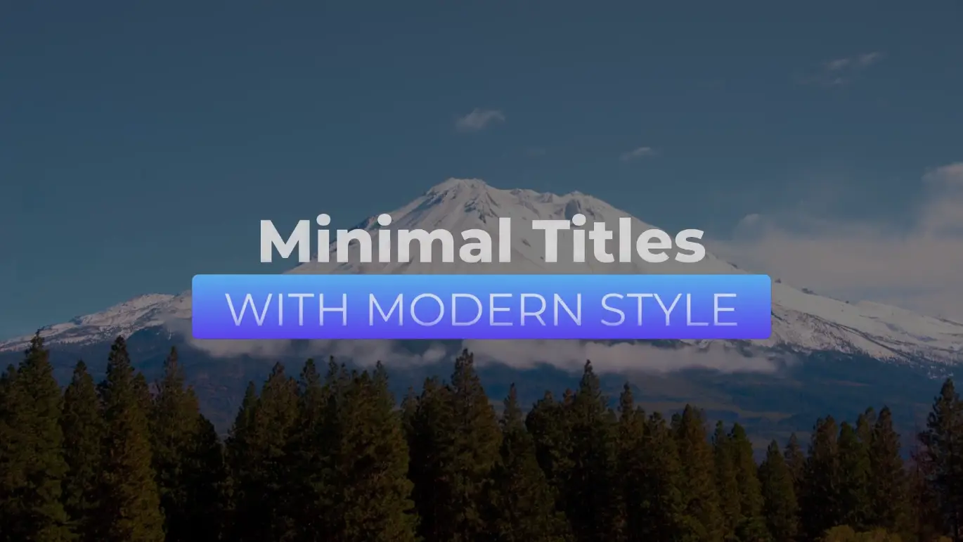 现代风格标题动画Davinci Resolve模版 Modern Titles Pack in Davinci Resolve.