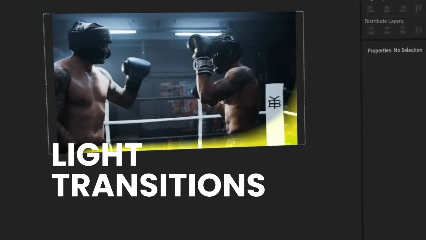 彩色光影转场AE模版 Color Light Transitions