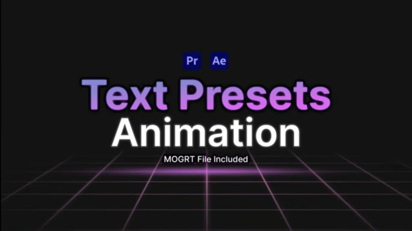 文字动画预设AE模版 Text Animation Preset