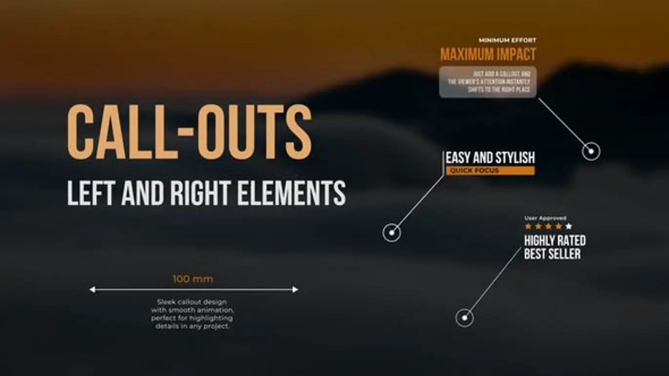 发光标注动画Premiere Pro动态图形模板 Call Outs Light MOGRT