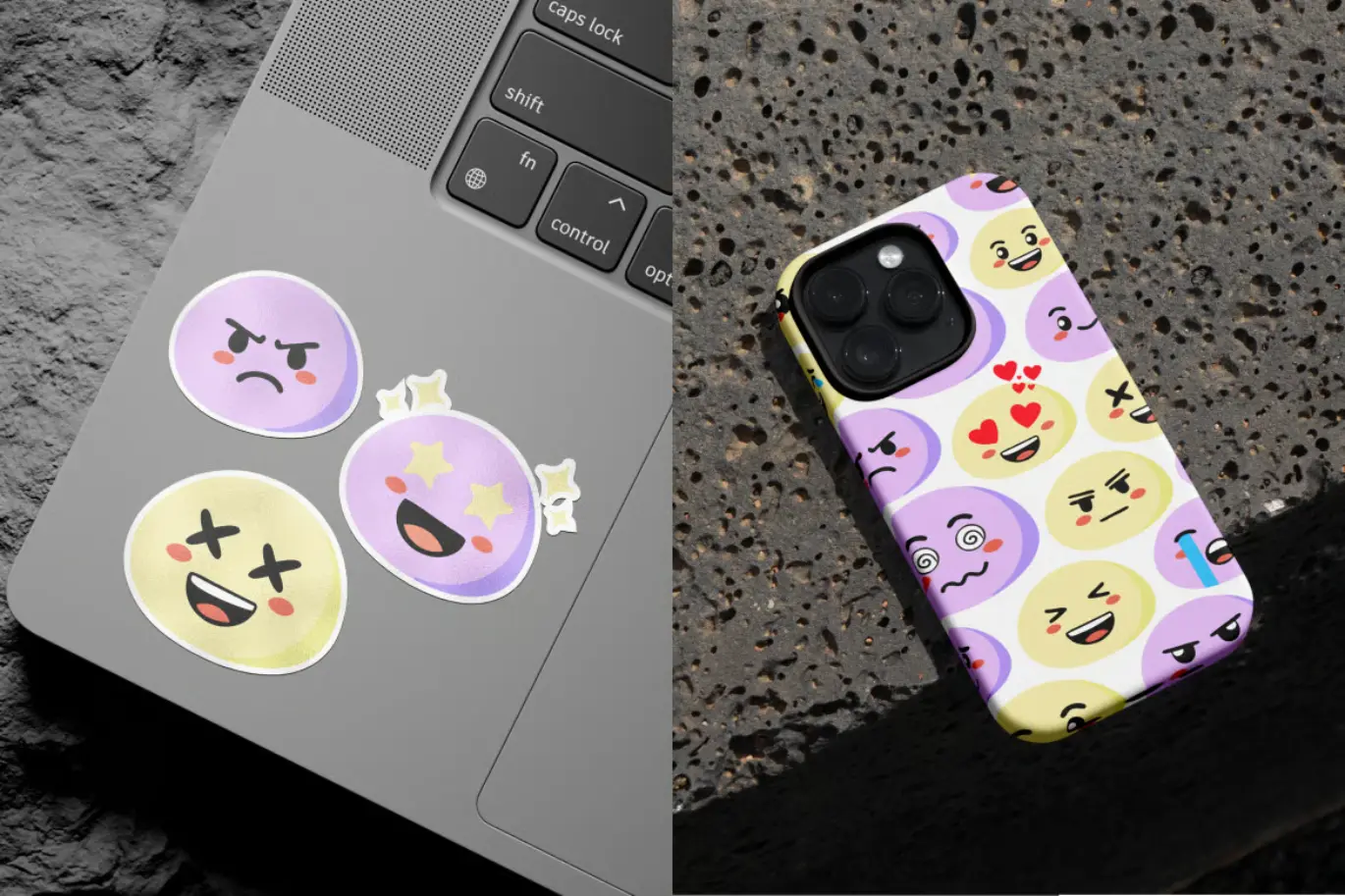 20个趣味表情符号矢量图标集 Funny Emoji Face