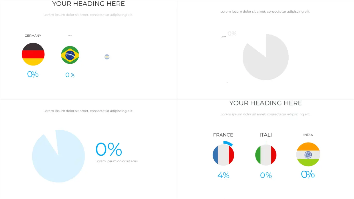 动态图表动画AE模板数据可视化信息图演示设计素材