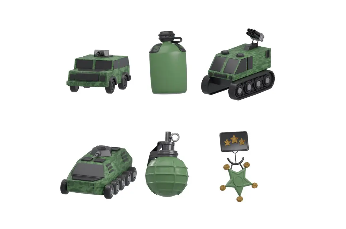 军事装备3D插图PNG素材包武器车辆坦克直升机设计元素游戏素材 Army stuff – 3D Illustration 军事装备3D插图PNG素材包武器车辆坦克直升机设计元素游戏素材 Army stuff – 3D Illustration