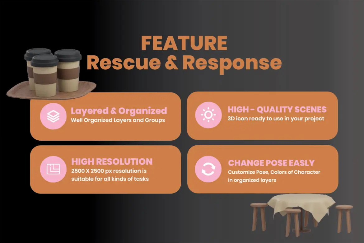 咖啡店3D插图素材包 Coffeeshop – 3D Illustration 咖啡店3D插图素材包 Coffeeshop – 3D Illustration