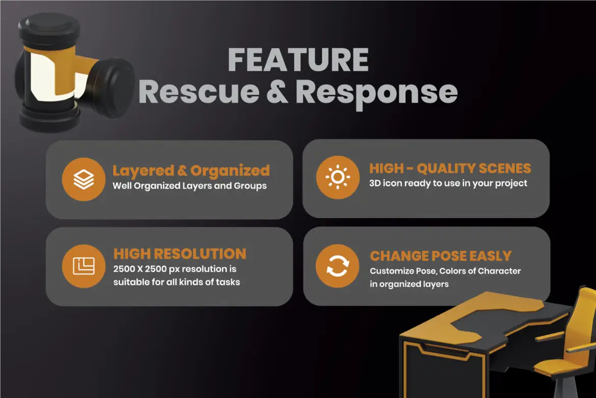 未来主义家具3D模型素材包科幻感室内设计场景PNG素材