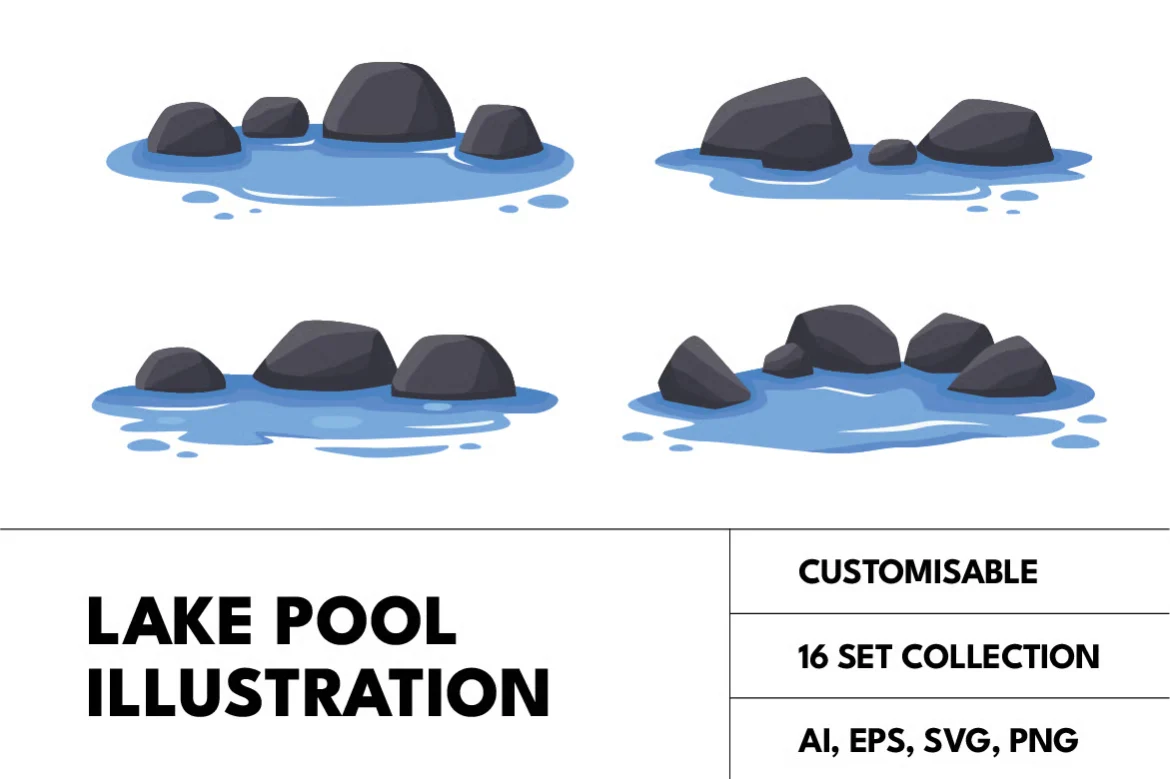 16套湖泊池塘自然场景矢量插图集AI/EPS/SVG/PNG水系环境游戏设计素材 16套湖泊池塘自然场景矢量插图集AI/EPS/SVG/PNG水系环境游戏设计素材