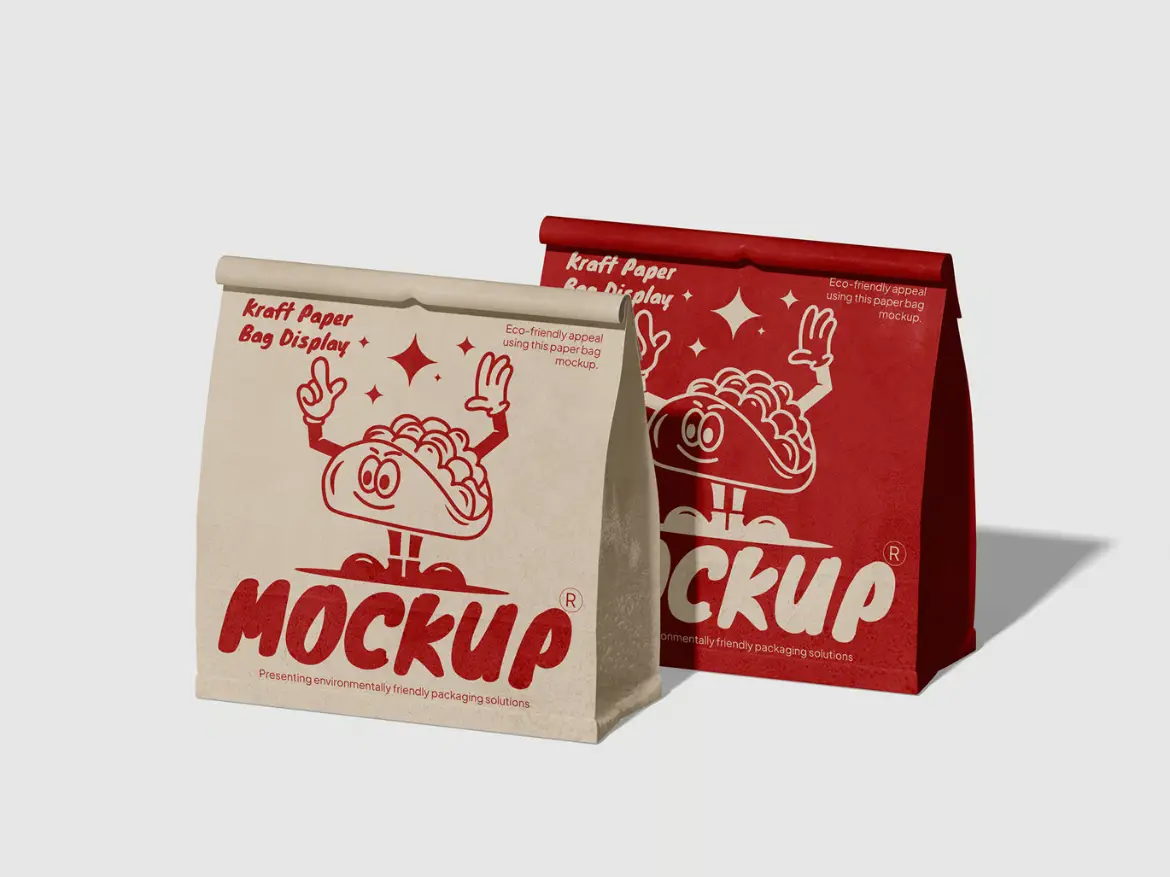 纸袋模型PSD源文件 Paper Bag Mockup