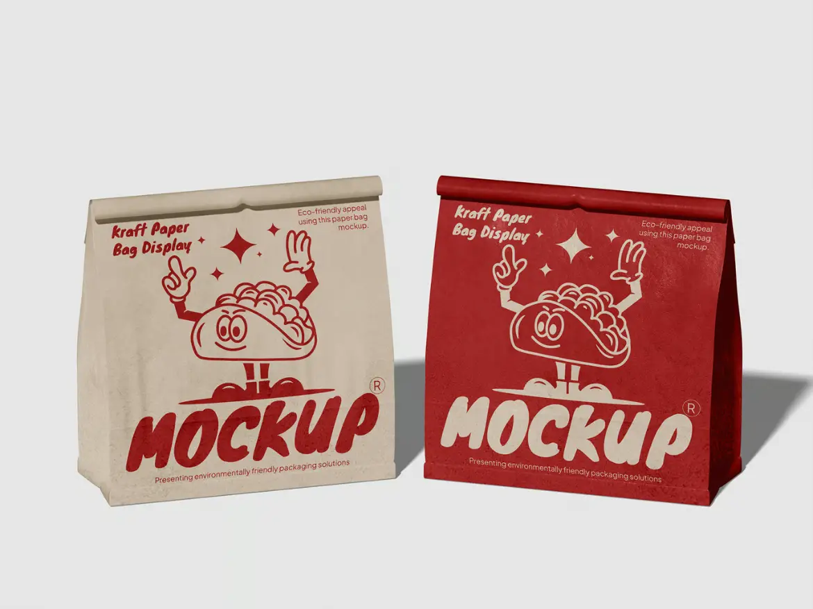 纸袋模型PSD源文件 Paper Bag Mockup