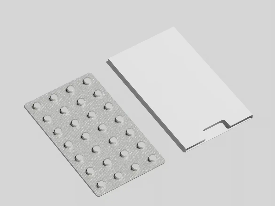 医疗药品包装盒模型PSD源文件 Medical Pills Box Mockup