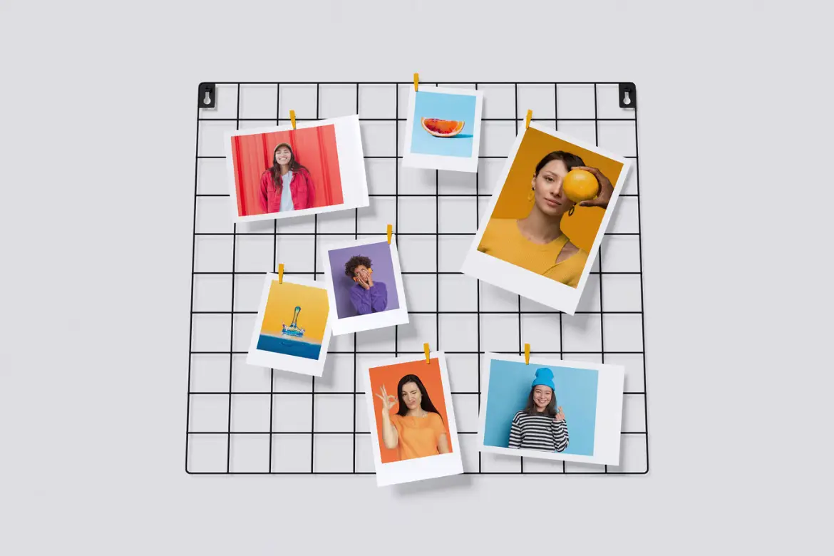 宝丽来相框模型PSD源文件 Polaroid Mockup