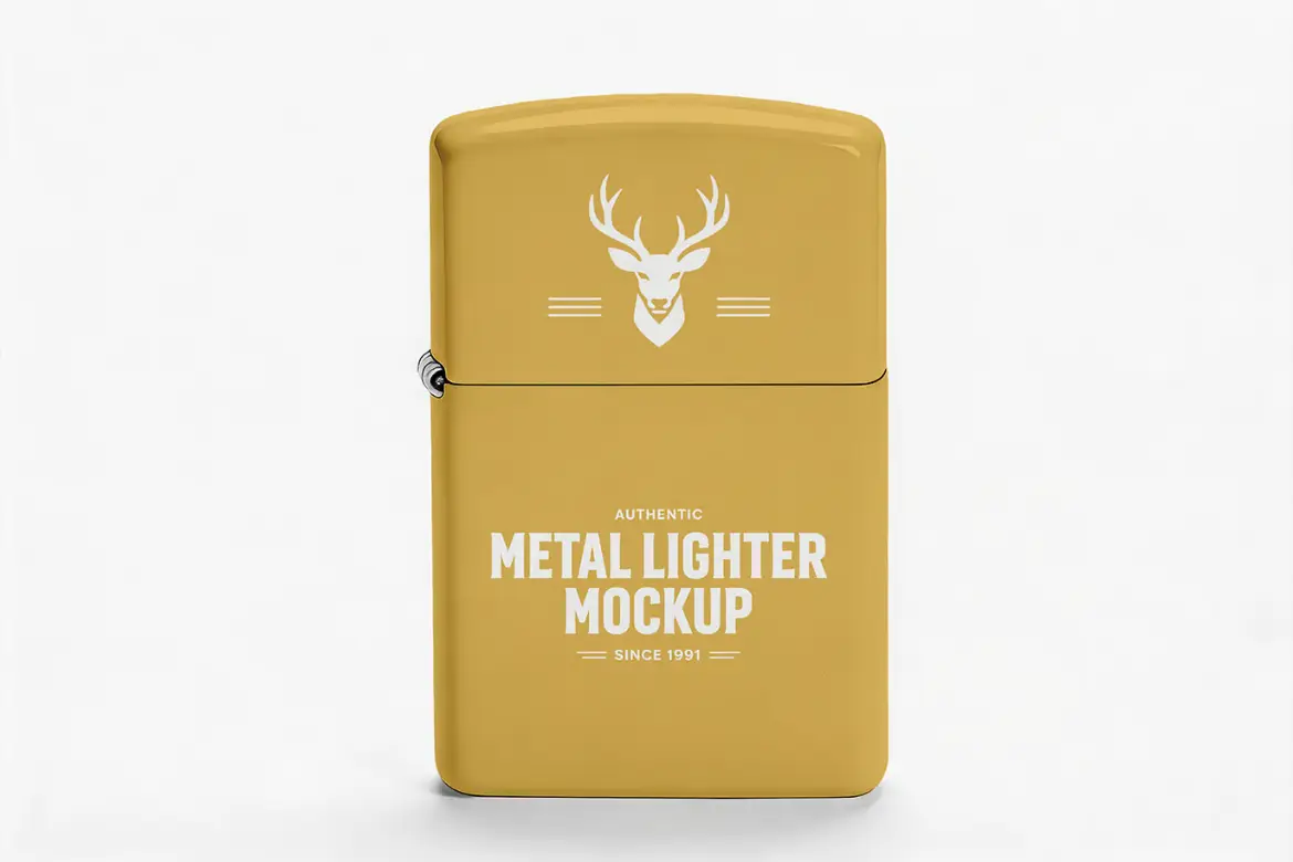 金属打火机模型PSD源文件 Metal Lighter Mockup