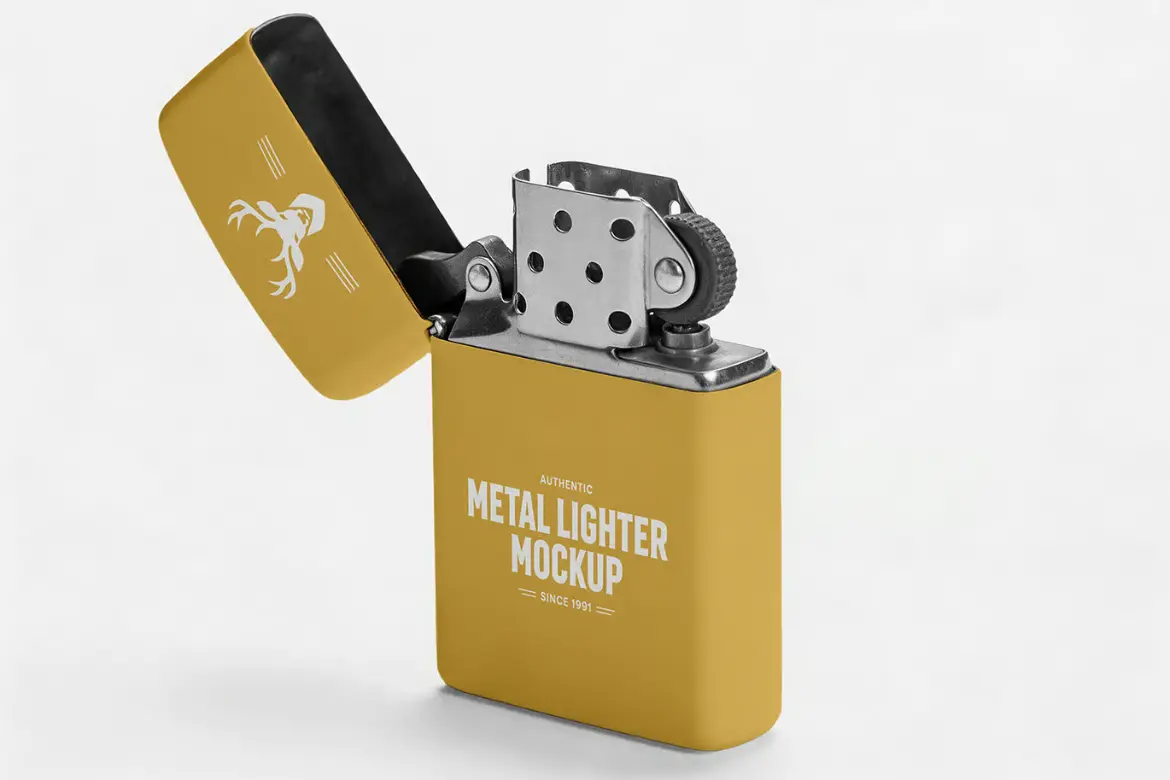 金属打火机模型PSD源文件 Metal Lighter Mockup