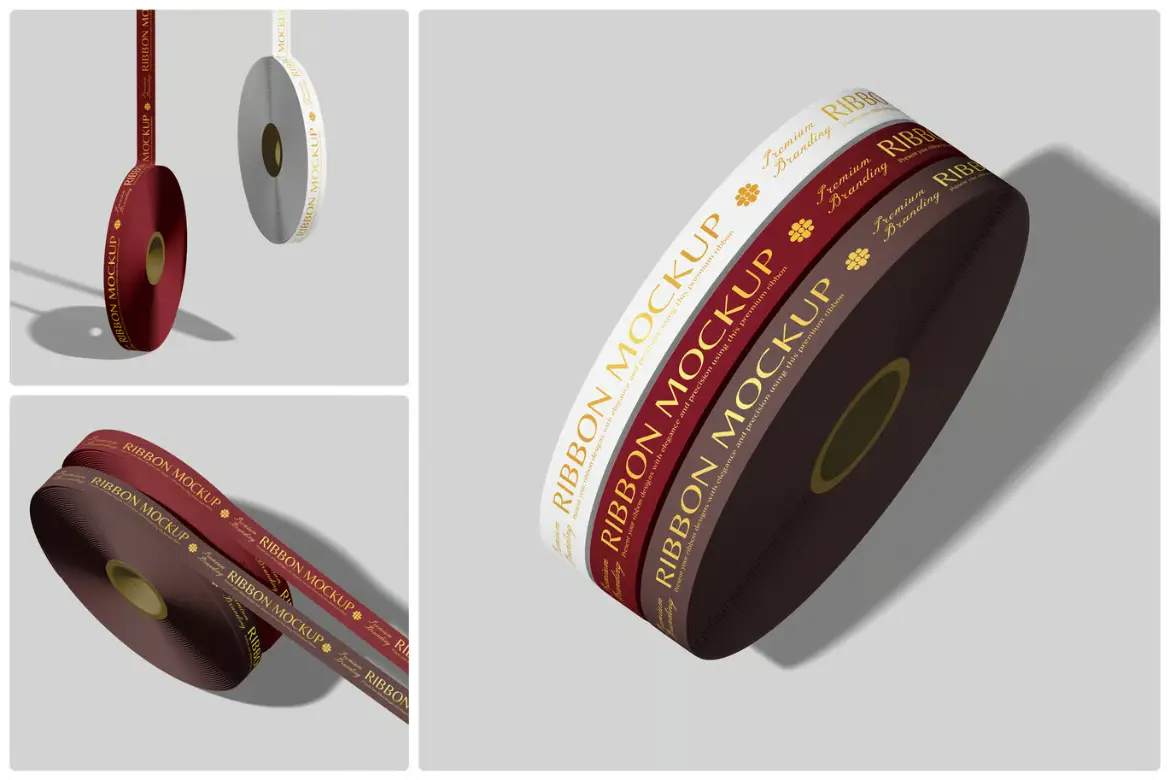 丝带模型PSD源文件 Ribbon Mockup