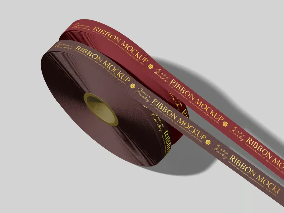 丝带模型PSD源文件 Ribbon Mockup