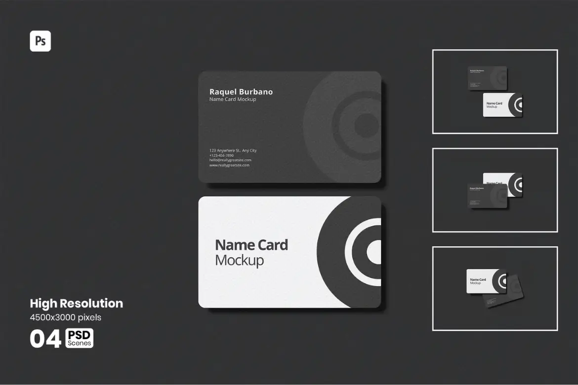 名片模型PSD源文件 Name Card Mockup