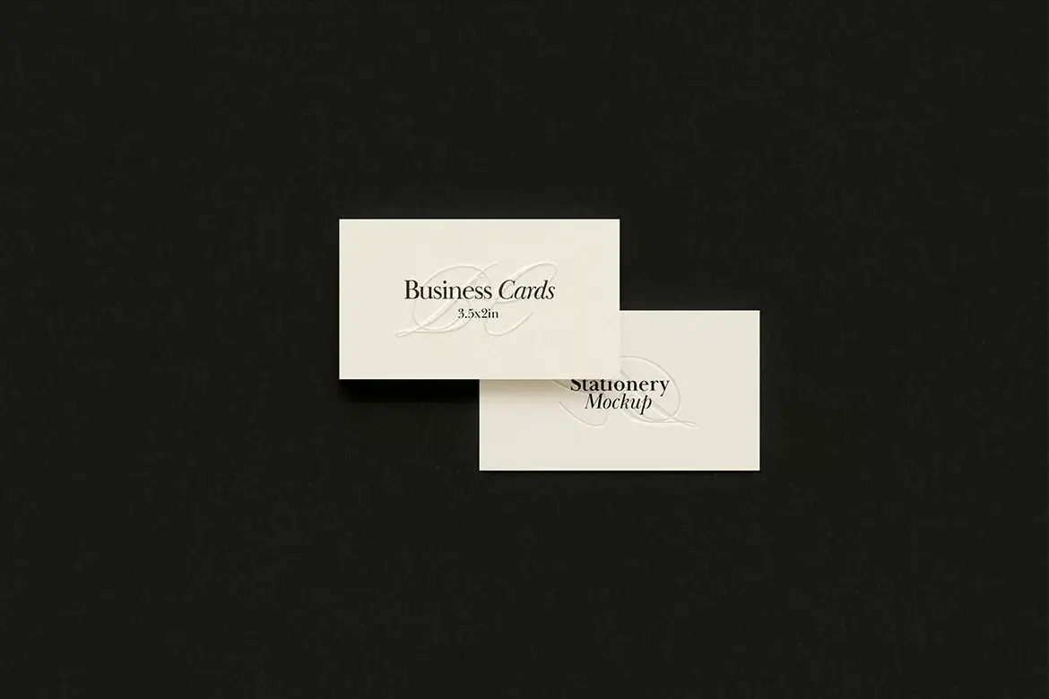商务名片模型PSD源文件 Business Cards Mockup – US Size
